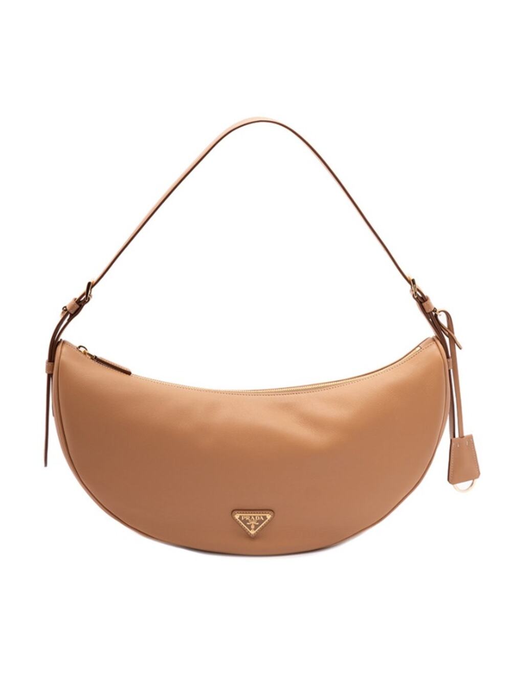 NEW PRADA $3200 LARGE LEATHER DEMI LUNE HOBO SHOULDER BAG PURSE AUTHENTIC